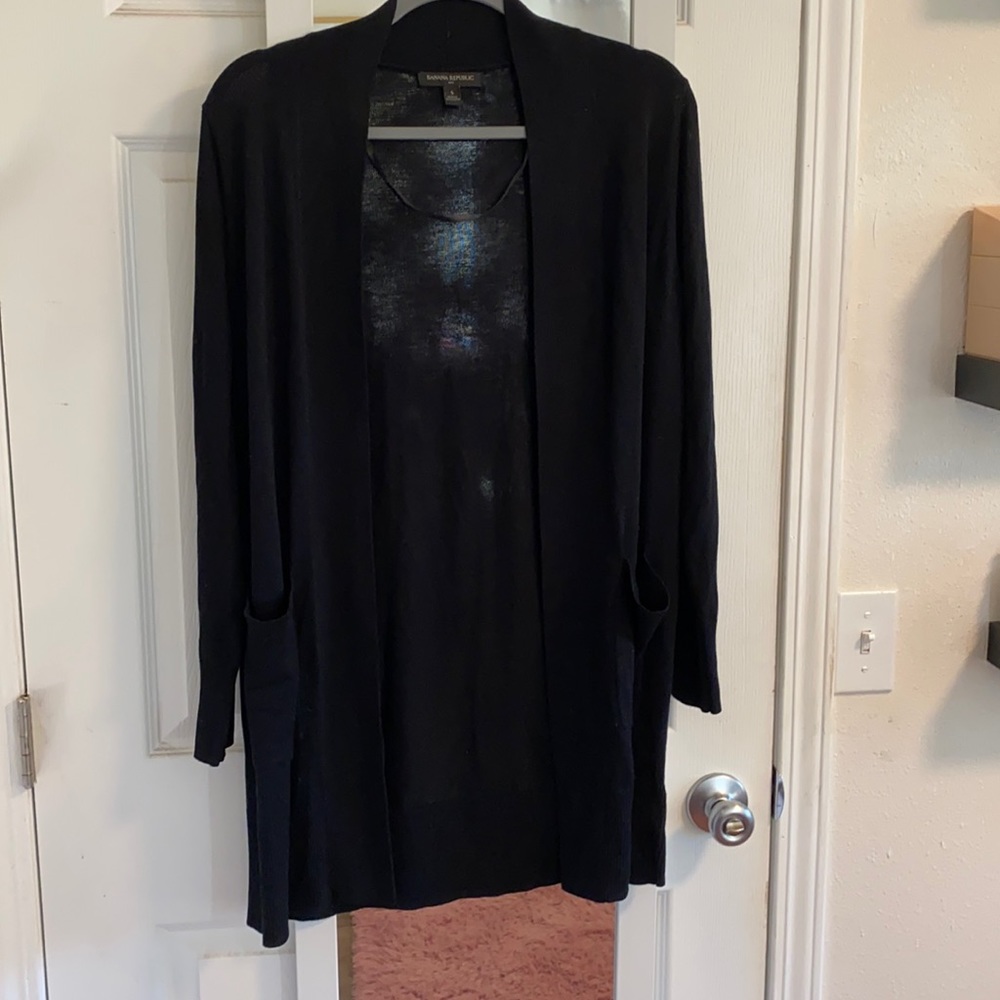 Banana Republic Black Cardigan Sweater - Small